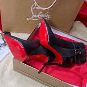 Fortok Christian Louboutin So Cl Chelsea 85 Black Leather Ankle Boots - 4