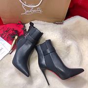 Fortok Christian Louboutin So Cl Chelsea 85 Black Leather Ankle Boots - 3