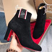 Fortok Christian Louboutin Tiketa Boots 85 Black Velvet - 1