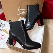 Fortok Christian Louboutin Out Line Spike Black Boots - 1