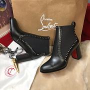 Fortok Christian Louboutin Out Line Spike Black Boots - 6