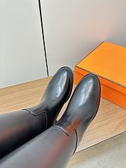 Fortok Hermes Kelly Jumping Buckle Knight Boots Black - 3