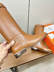 Fortok Hermes Kelly Jumping Buckle Knight Boots Brown - 3