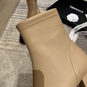 Fortok Chanel Beige Leather Ankle Boots - 6