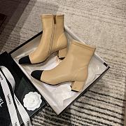 Fortok Chanel Beige Leather Ankle Boots - 4