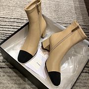 Fortok Chanel Beige Leather Ankle Boots - 2