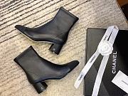 Fortok Chanel Black Leather Ankle Boots - 2