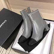 Fortok Chanel Grey Leather Ankle Boots - 6