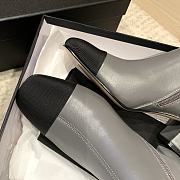 Fortok Chanel Grey Leather Ankle Boots - 4