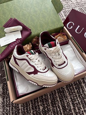 Fortok Gucci Re-Web Sneakers White & Burgundy