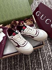 Fortok Gucci Re-Web Sneakers White & Burgundy - 6