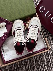 Fortok Gucci Re-Web Sneakers White & Burgundy - 4