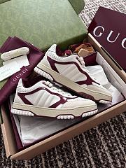 Fortok Gucci Re-Web Sneakers White & Burgundy - 3