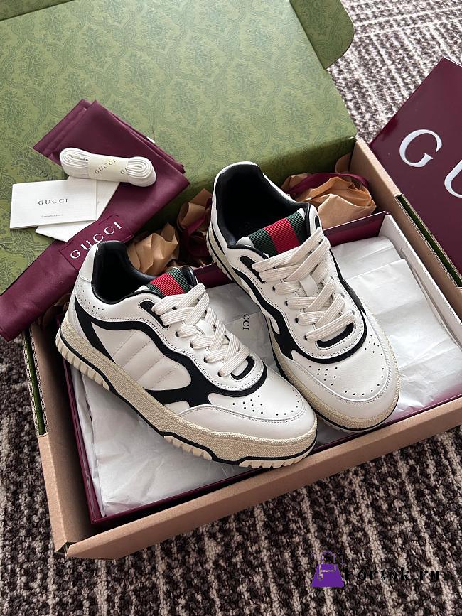 Fortok Gucci Re-Web Sneakers White & Black - 1