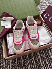 Fortok Gucci Re-Web Sneakers GG Beige, White & Pink - 5