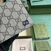 Fortok Gucci Wallet With GG Detail Blue 11x9cm - 5