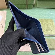 Fortok Gucci Wallet With GG Detail Blue 11x9cm - 4