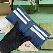 Fortok Gucci Wallet With GG Detail Blue 11x9cm - 2