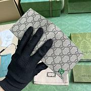 Fortok Gucci Wallet With GG Detail Green 11x9cm - 6