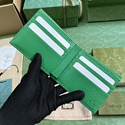Fortok Gucci Wallet With GG Detail Green 11x9cm - 5