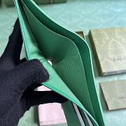 Fortok Gucci Wallet With GG Detail Green 11x9cm - 2