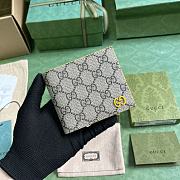 Fortok Gucci Wallet With GG Detail Yellow 11x9cm - 1