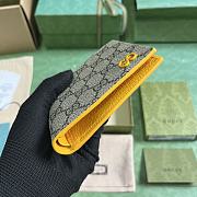 Fortok Gucci Wallet With GG Detail Yellow 11x9cm - 5
