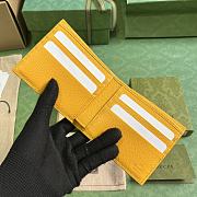 Fortok Gucci Wallet With GG Detail Yellow 11x9cm - 6