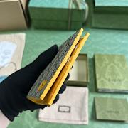 Fortok Gucci Wallet With GG Detail Yellow 11x9cm - 4