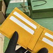 Fortok Gucci Wallet With GG Detail Yellow 11x9cm - 2