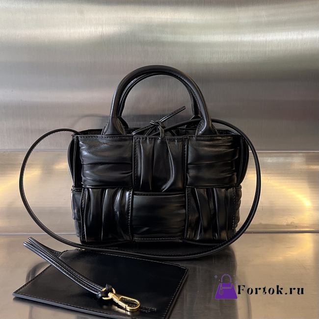 Fortok Bottega Veneta Arco Tote Bag Black 729029 20x13x7cm - 1