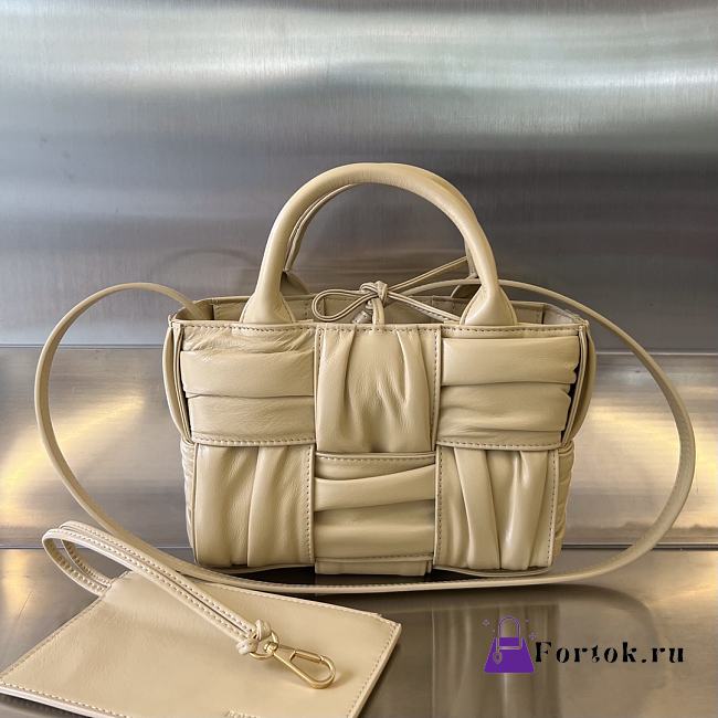 Fortok Bottega Veneta Arco Tote Bag Beige 729029 20x13x7cm - 1