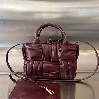 Fortok Bottega Veneta Arco Tote Bag Burgundy 729029 20x13x7cm