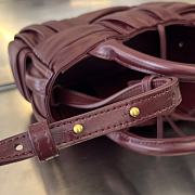 Fortok Bottega Veneta Arco Tote Bag Burgundy 729029 20x13x7cm - 5