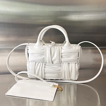 Fortok Bottega Veneta Arco Tote Bag White 729029 20x13x7cm