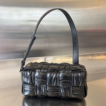 Fortok Bottega Veneta Small Cassette Bag Black 736233 23x10.5x10cm