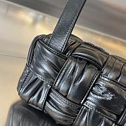 Fortok Bottega Veneta Small Cassette Bag Black 736233 23x10.5x10cm - 6