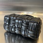 Fortok Bottega Veneta Small Cassette Bag Black 736233 23x10.5x10cm - 3