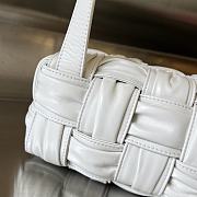 Fortok Bottega Veneta Small Cassette Bag White 736233 23x10.5x10cm - 4