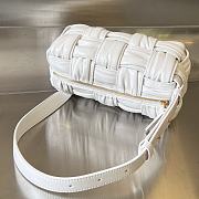 Fortok Bottega Veneta Small Cassette Bag White 736233 23x10.5x10cm - 3