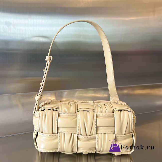 Fortok Bottega Veneta Small Cassette Bag Beige 736233 23x10.5x10cm - 1