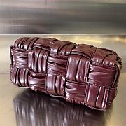 Fortok Bottega Veneta Small Cassette Bag Burgundy 736233 23x10.5x10cm - 3