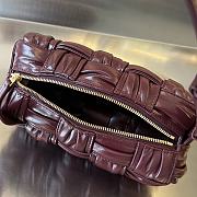 Fortok Bottega Veneta Small Cassette Bag Burgundy 736233 23x10.5x10cm - 4