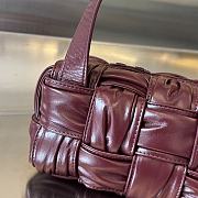 Fortok Bottega Veneta Small Cassette Bag Burgundy 736233 23x10.5x10cm - 5
