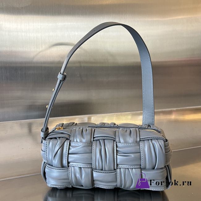 Fortok Bottega Veneta Small Cassette Bag Grey 736233 23x10.5x10cm - 1