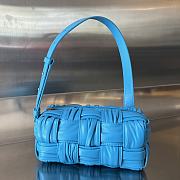 Fortok Bottega Veneta Small Cassette Bag Blue 736233 23x10.5x10cm - 1
