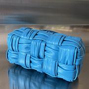 Fortok Bottega Veneta Small Cassette Bag Blue 736233 23x10.5x10cm - 6
