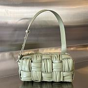 Fortok Bottega Veneta Small Cassette Bag Green 736233 23x10.5x10cm - 1