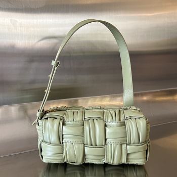 Fortok Bottega Veneta Small Cassette Bag Green 736233 23x10.5x10cm