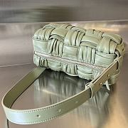 Fortok Bottega Veneta Small Cassette Bag Green 736233 23x10.5x10cm - 4